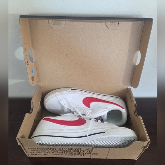 Nike Court Legacy Next Nature White Red Black New In Original Box Mens Size 7.5 - Picture 14 of 15